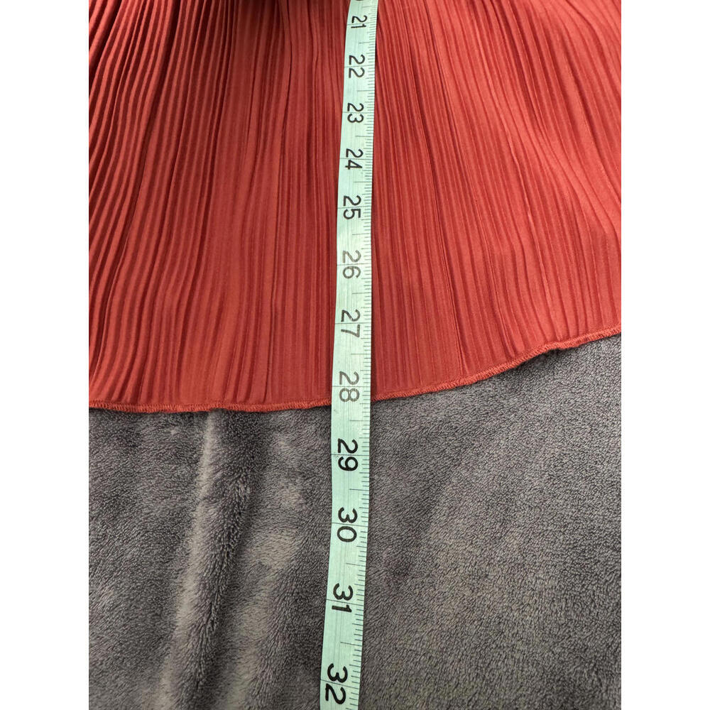 Ingrid & Isabel Blouse Red Boho Cinched Waist Top Flowy V Neck Women’s Large - Picture 5 of 6